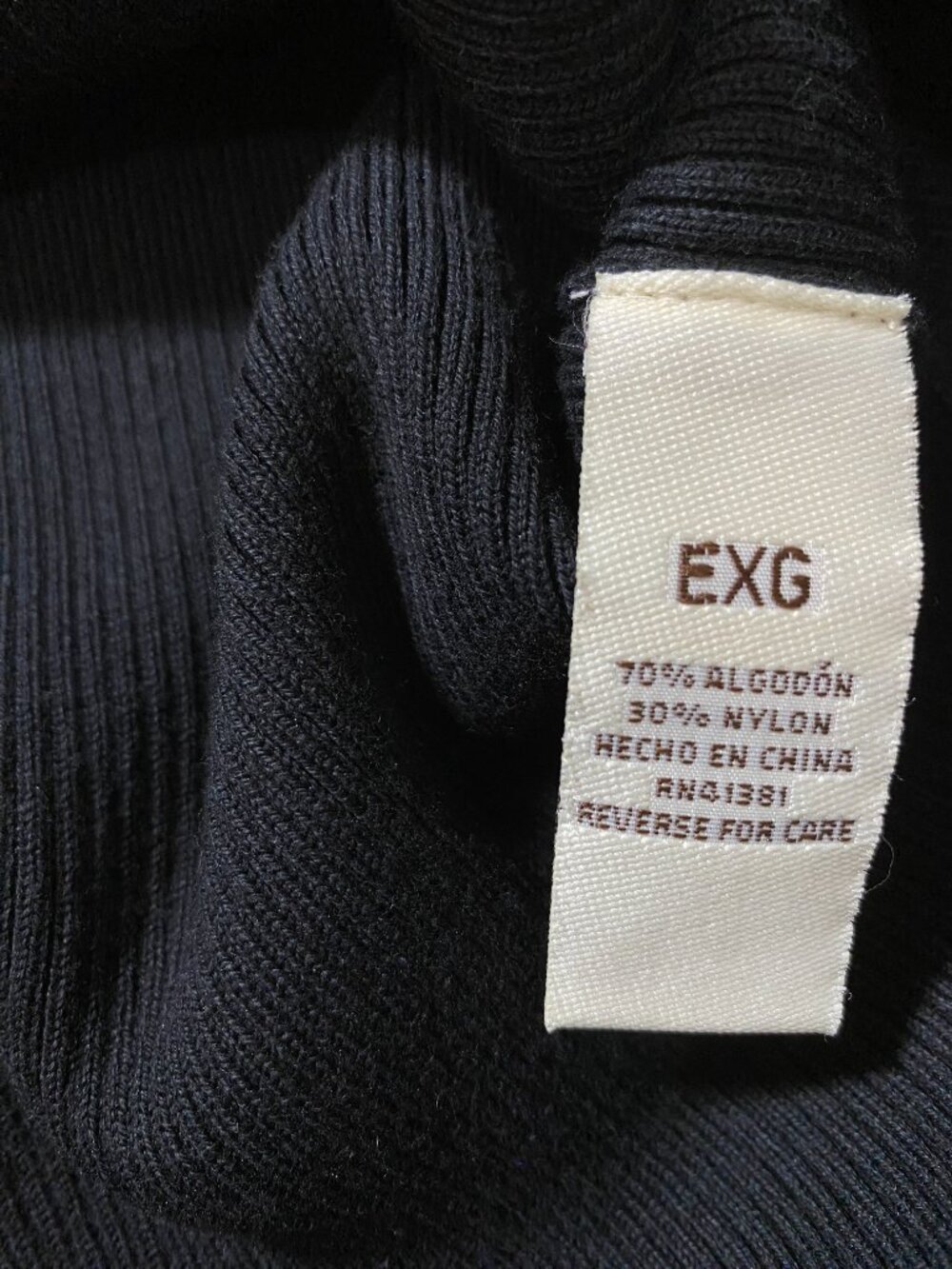 VTG RALPH LAUREN Polo Jeans Sweater Black Ribbed Red Stripe Mock Neck 1/4 Zip XL - Picture 9 of 10
